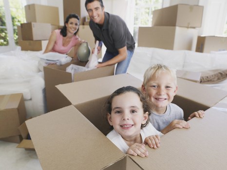 Moving team helping with a local home move in The Hyde