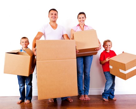 Home moving team helping with a residential move in The Hyde
