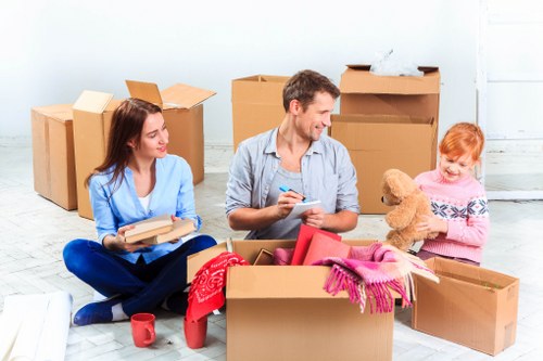 Careful handling of home furniture during a house move in The Hyde